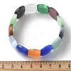 Handmade Lampwork Beaded Stretch Bracelets for Men Women BJEW-G738-01A-06-5