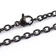 304 Stainless Steel Cable Chain Necklaces STAS-G170-13B