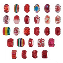 Acrylic & Resin & Polymer Clay Rhinestone European Beads FPDL-S015-04D