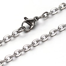 304 Stainless Steel Cable Chains Necklaces NJEW-O058-13P