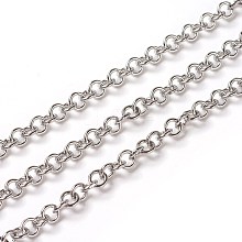 Tarnish Resistant 304 Stainless Steel Rolo Chains CHS-E016-02A-P