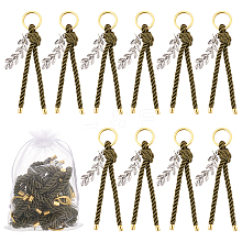 Polyester Cord First Communion Christening Keychain with Alloy Olive Branch for Baptism Favors Gift KEYC-AB00032