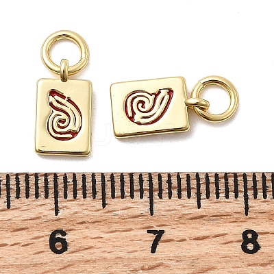Brass Enamel Charms KK-P338-09G-01-1