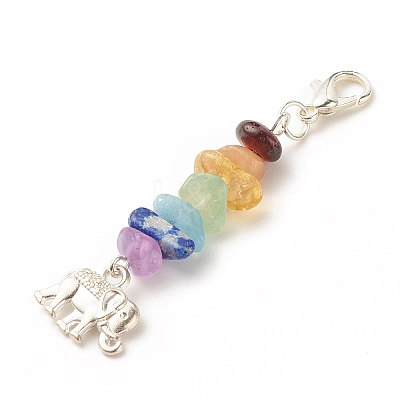 Chakra Theme Natural Gemstone Pendant Decorations LS-X1-HJEW-JM00645-04-1