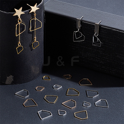 80Pcs 8 Styles Zinc Alloy Linking Rings FIND-GA0004-09-1