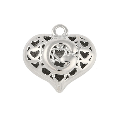 Hollow Brass Pendants for Valentine's Day KK-M289-03G-P-1