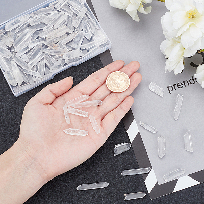 150g Natural Quartz Crystal Beads G-AR0004-39-1