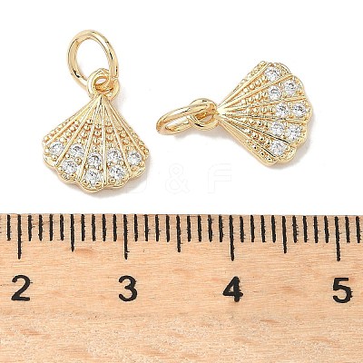 Brass Micro Pave Cubic Zirconia Pendants KK-D386-13G-1