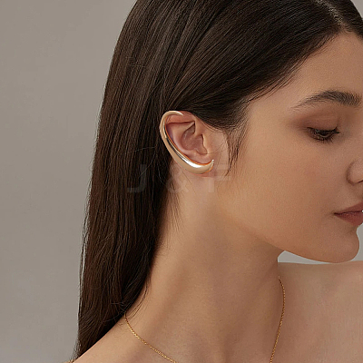 4Pcs 4 Styles C-Shaped Alloy Cuff Earrings EJEW-GO0002-30-1