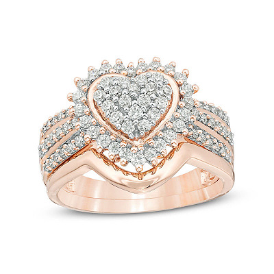 2Pcs Alloy with Crystal Rhinestone Finger Rings FS-WG59BB6-09-1
