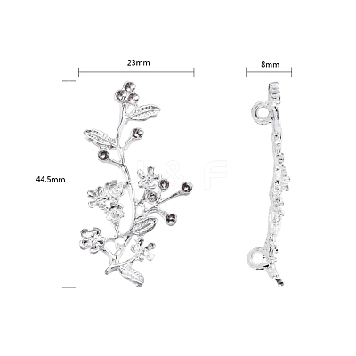Alloy Connector Rhinestone Setting X-PALLOY-G253-15S-1