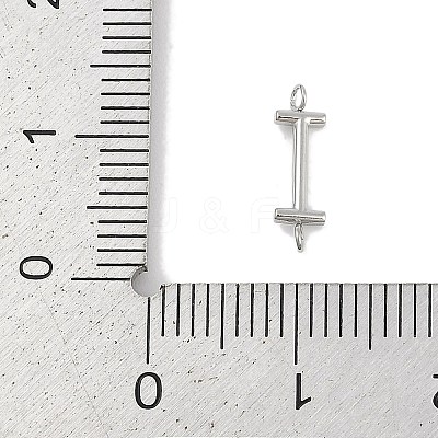 304 Stainless Steel Letter Connector Charms LS-STAS-M108-01P-09-1