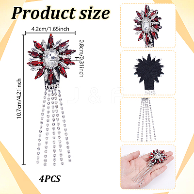 Glass Clothing Patches PATC-WH0028-026F-1