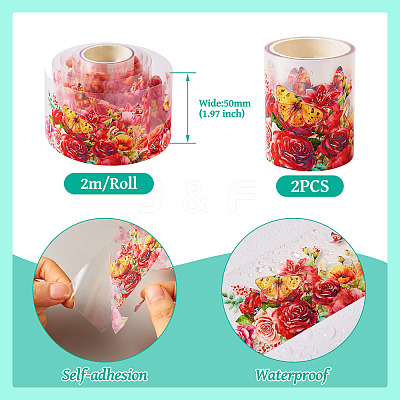2M PET Waterproof Plastic Stickers DIY-TAC0001-83A-1