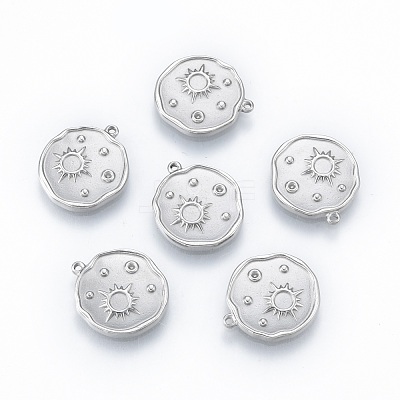 Tarnish Resistant 304 Stainless Steel Pendant Rhinestone Settings STAS-N097-251P-1