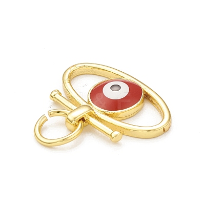 Rack Plating Brass Enamel Charms KK-C011-59G-1