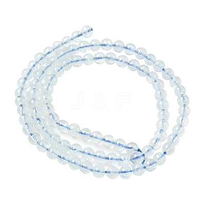 Natural Aquamarine Beads Strands G-P576-4mm-01A-1