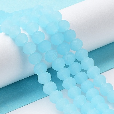Imitation Jade Solid Color Glass Beads Strands LS-EGLA-A034-J2mm-MD04-1