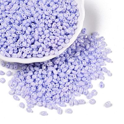 Opaque Colours Luster Glass Seed Beads SEED-T006-02C-1