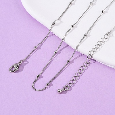 Brass Satellite Chain Necklaces MAK-L045-08P-1