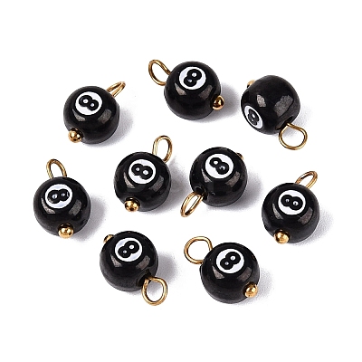 304 Stainless Steel Enamel Pendants STAS-U054-05G-1