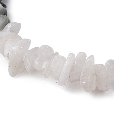 Natural Eagle Eye Stone Chips Beaded Stretch Bracelets for Women BJEW-TA00557-05-1