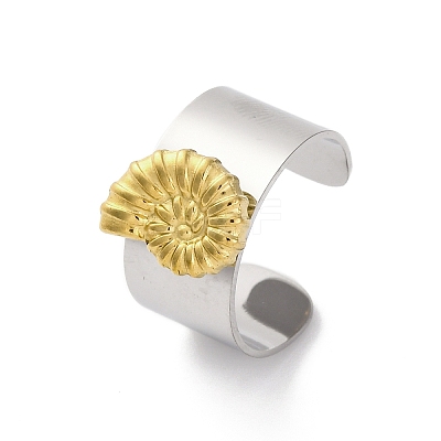 304 Stainless Steel Open Cuff Rings RJEW-K258-08GP-09-1