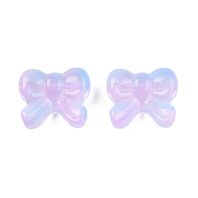 Transparent Spray Painted Glass Beads LS-GLAA-N035-025-G03-1
