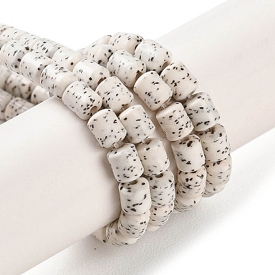 Imitation Bodhi Glazed Porcelain Beads Strands PORC-H011-01-1