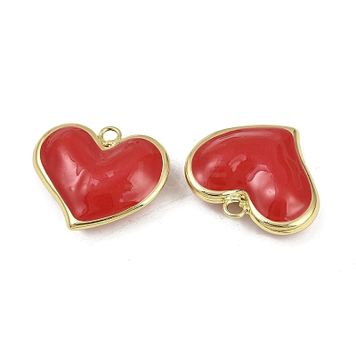 Brass Enamel Pendants KK-I358-002G-C01-1