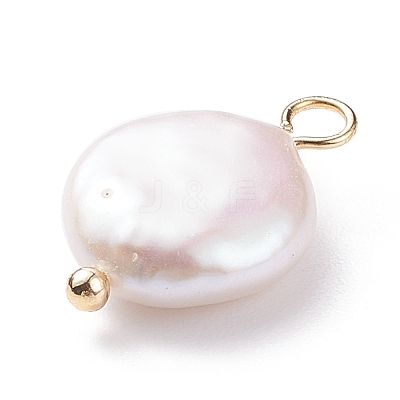 Natural Baroque Pearl Keshi Pearl Pendants X-PALLOY-JF01494-01-1
