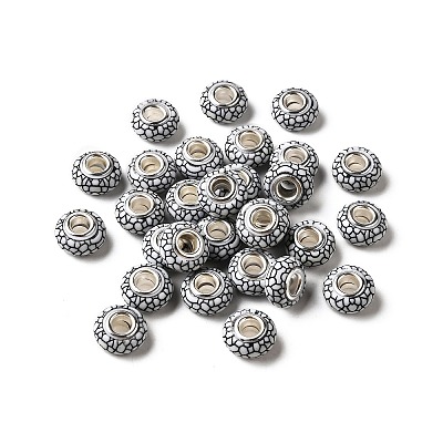 Opaque Resin European Beads RESI-C055-01B-1