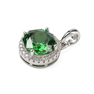 925 Sterling Silver Pave Cubic Zirconia Pendants STER-B009-01A-01-1