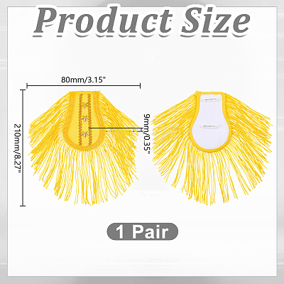 1 Pair Cloth Tassels Epaulette AJEW-HY0003-38A-1