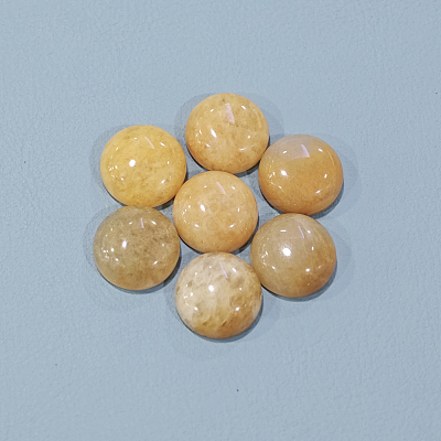 Natural Topaz Jade Cabochons X-G-P393-R35-12mm-1