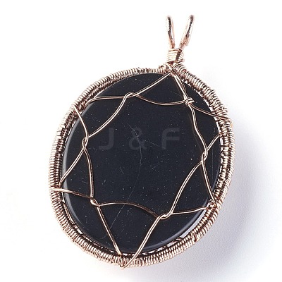 Natural Obsidian Big Pendants G-G771-C05-1