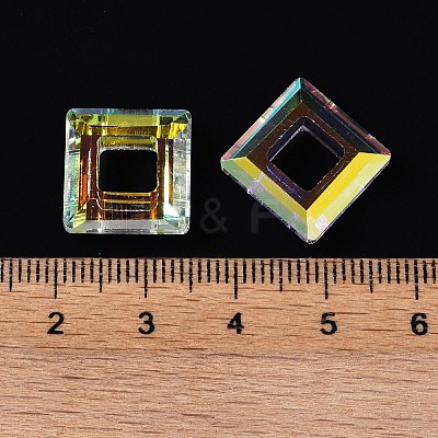 Transparent Electroplate Glass Pendant GLAA-Q101-01A-AB01-1