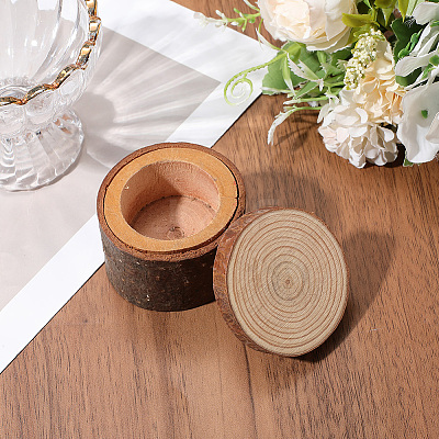 1Pc Wooden Ring Boxes with Lid DJEW-SP0001-10-1