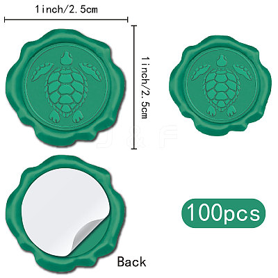100Pcs Adhesive Wax Seal Stickers DIY-CP0010-54D-1