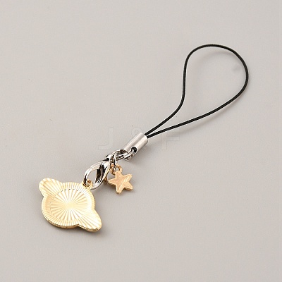 Cute Cartoon Planet Alloy Enamel Mobile Straps Lanyards HJEW-WH0068-07C-1