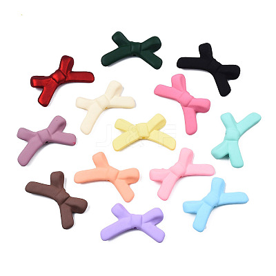 Spray Painted Acrylic Beads OACR-N015-014-B01-1