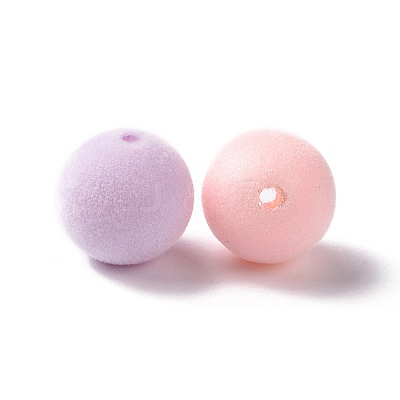 Flocky ABS Plastic Beads KY-G025-02A-1