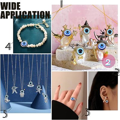 202Pcs Resin Evil Eye Cabochons CRES-NB0001-23-1
