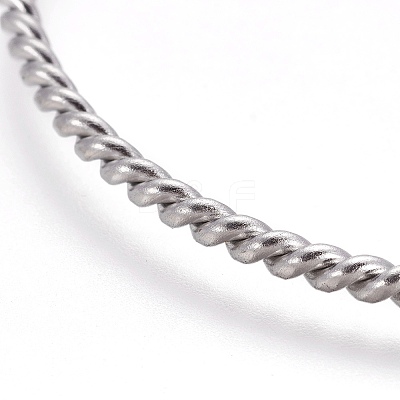 Adjustable Twisted Stainless Steel Expandable Bangle Making BJEW-XCP0002-09P-1