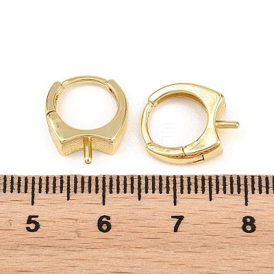 Brass Hoop Earring Findings KK-H292-08G-1