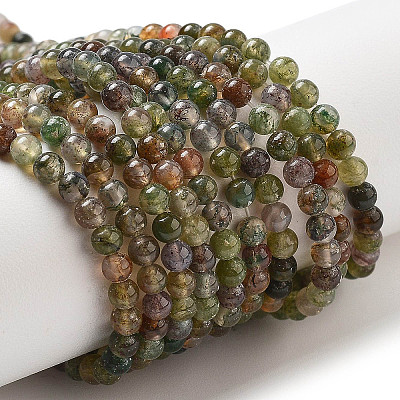 Natural Indian Agate Bead Strands G-A130-3mm-K12-01-1