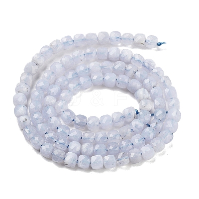Natural Blue Lace Agate Beads Strands G-H042-A09-02-1