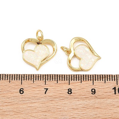 Brass & Synthetic Opal Pendants RE-CBA56CE-09G-02-1