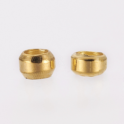 Brass Crimp Beads X-E002-G-NR-1