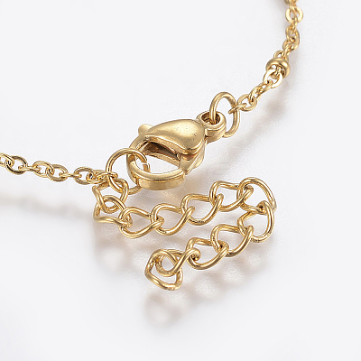 304 Stainless Steel Anklets X-AJEW-H013-05G-1
